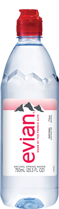 evian Natural Spring Water, 33.8 Fl Oz, Bottles (2 Packs of 6) 