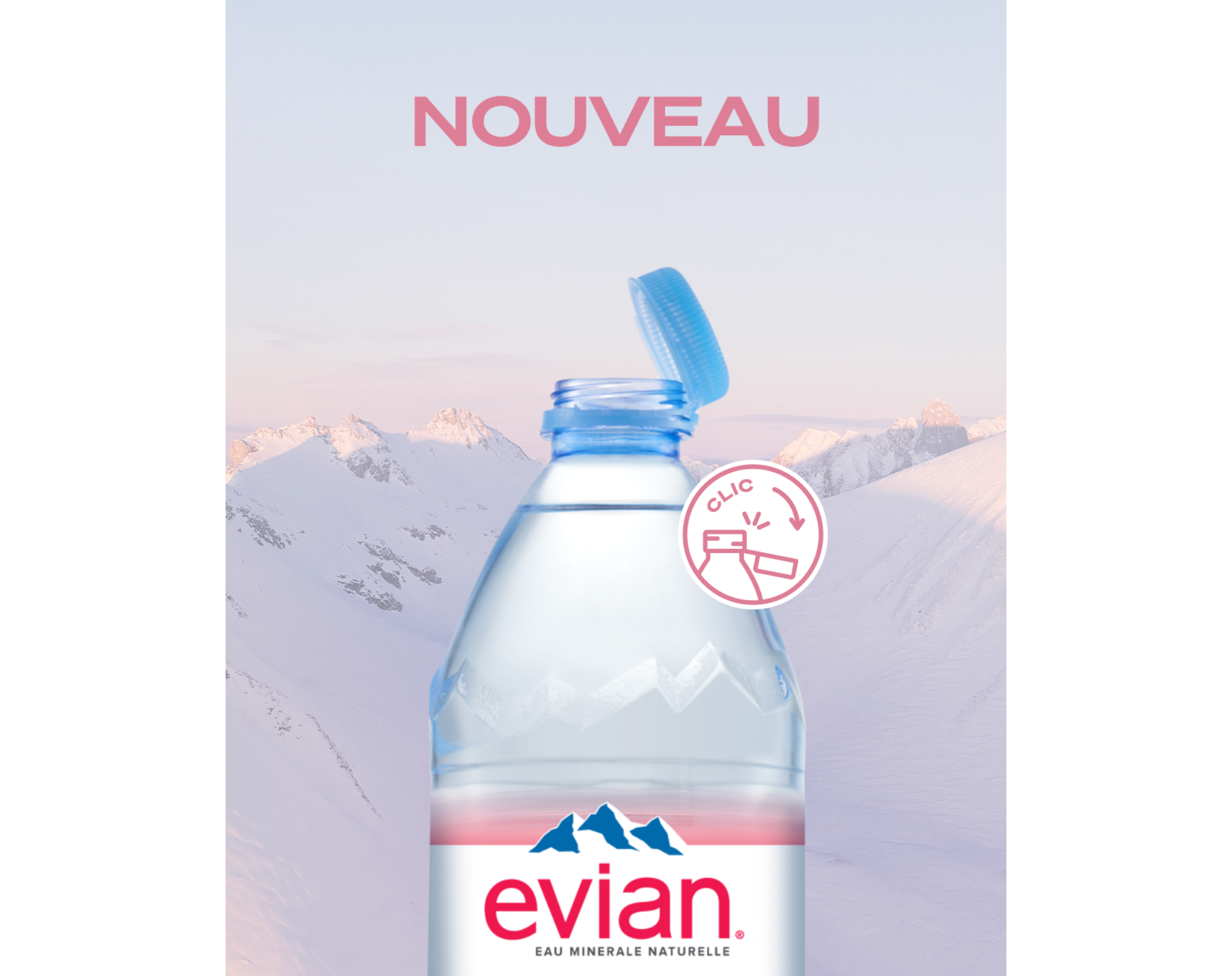 Evian eau minérale 12 bouteilles de 1L en verre consigné - Le Chai Prulière