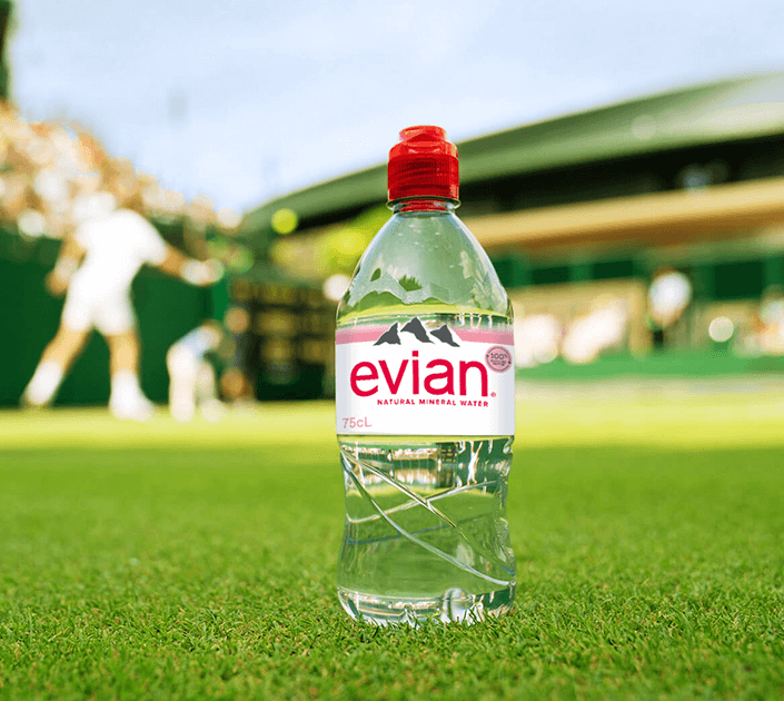 Plastic bottle natural spring water - Evian